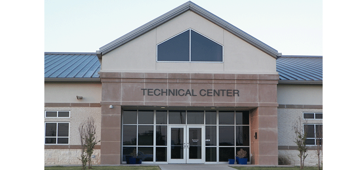 Grayson College South Campus administrative building front entrance
