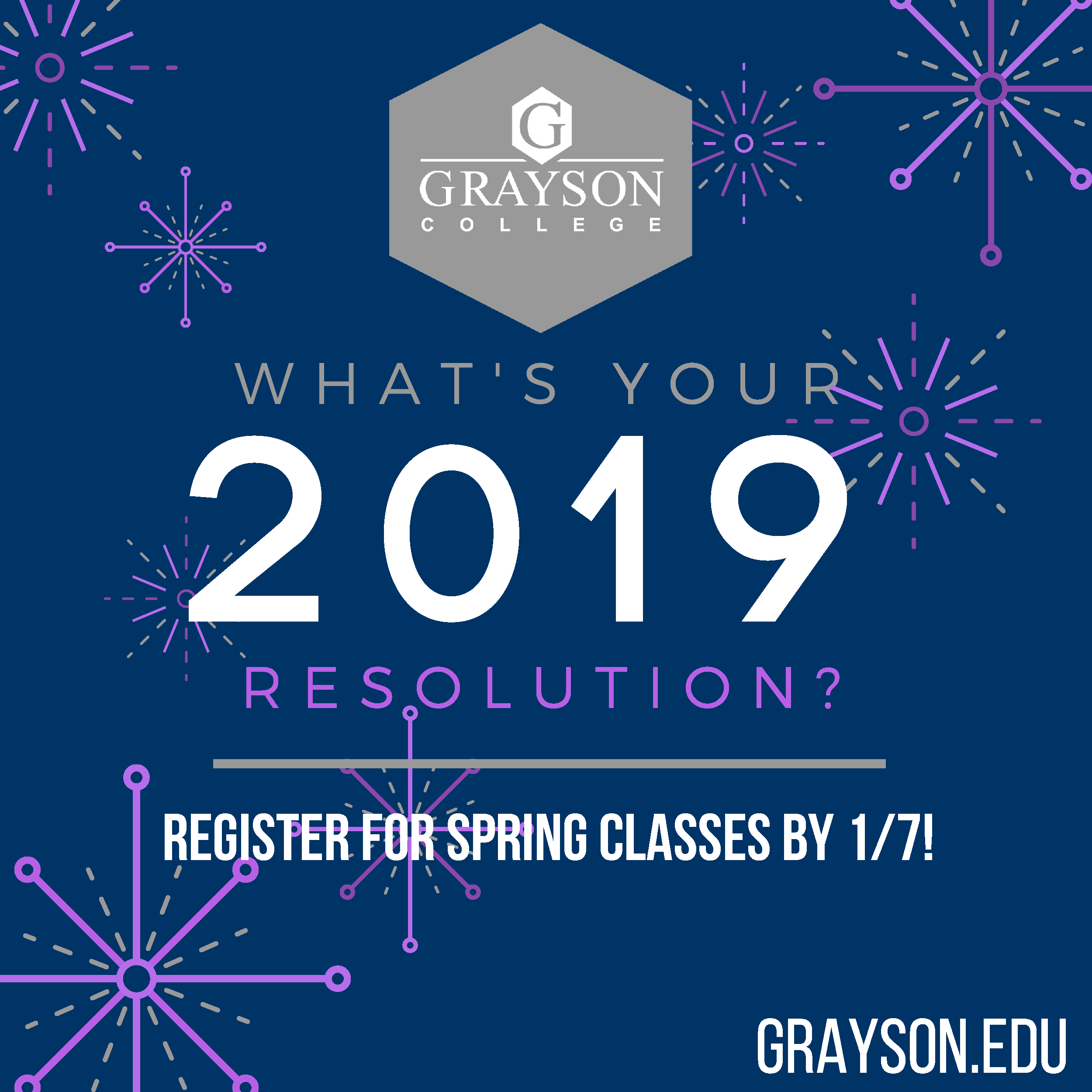 What's your 201 resolution? Register for spring classes by 1/7