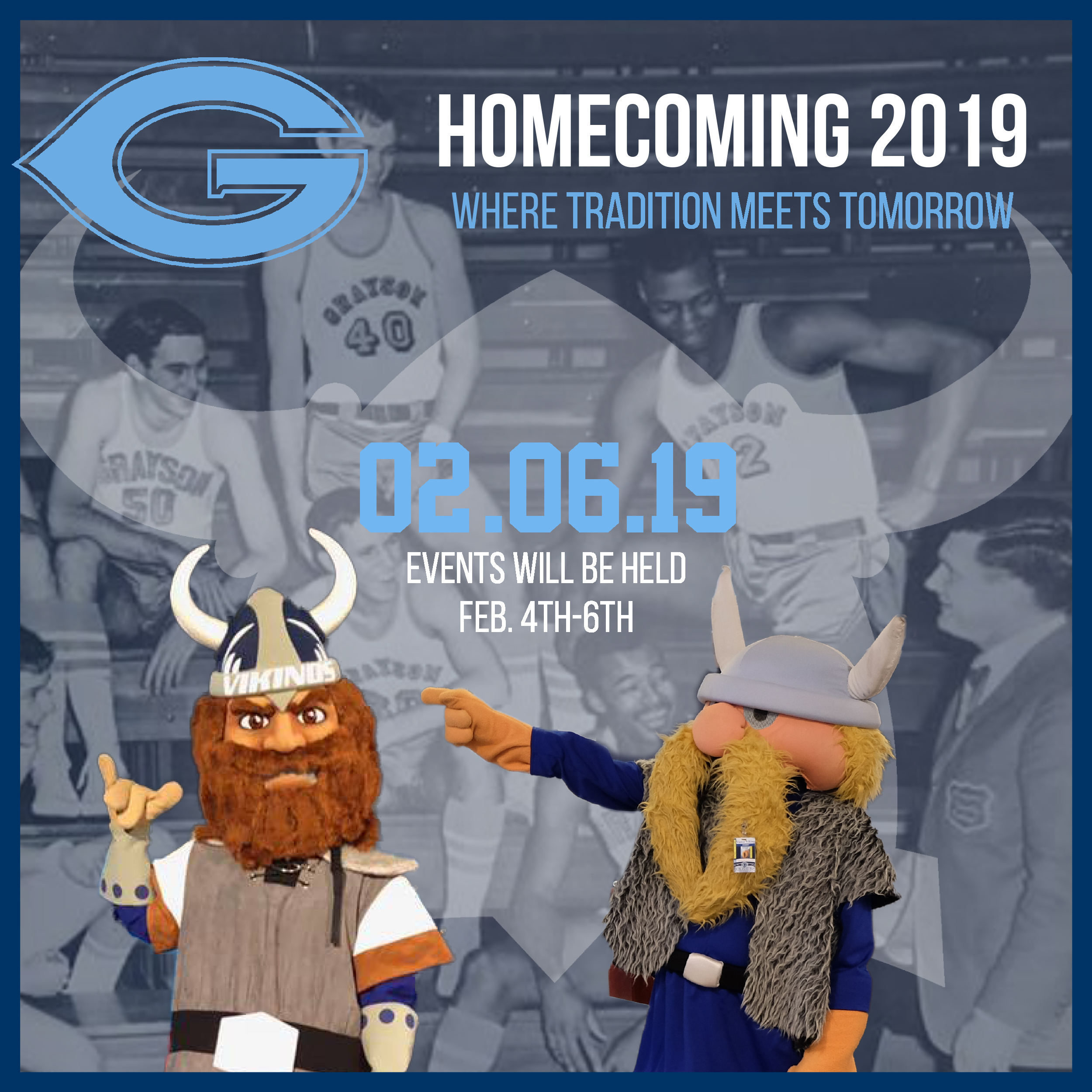 Homecoming 2019 on February 6, 2019. Events will be held February 4th through 6th