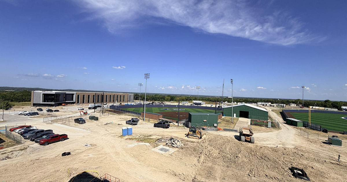 Construction around Grayson Softball Field
