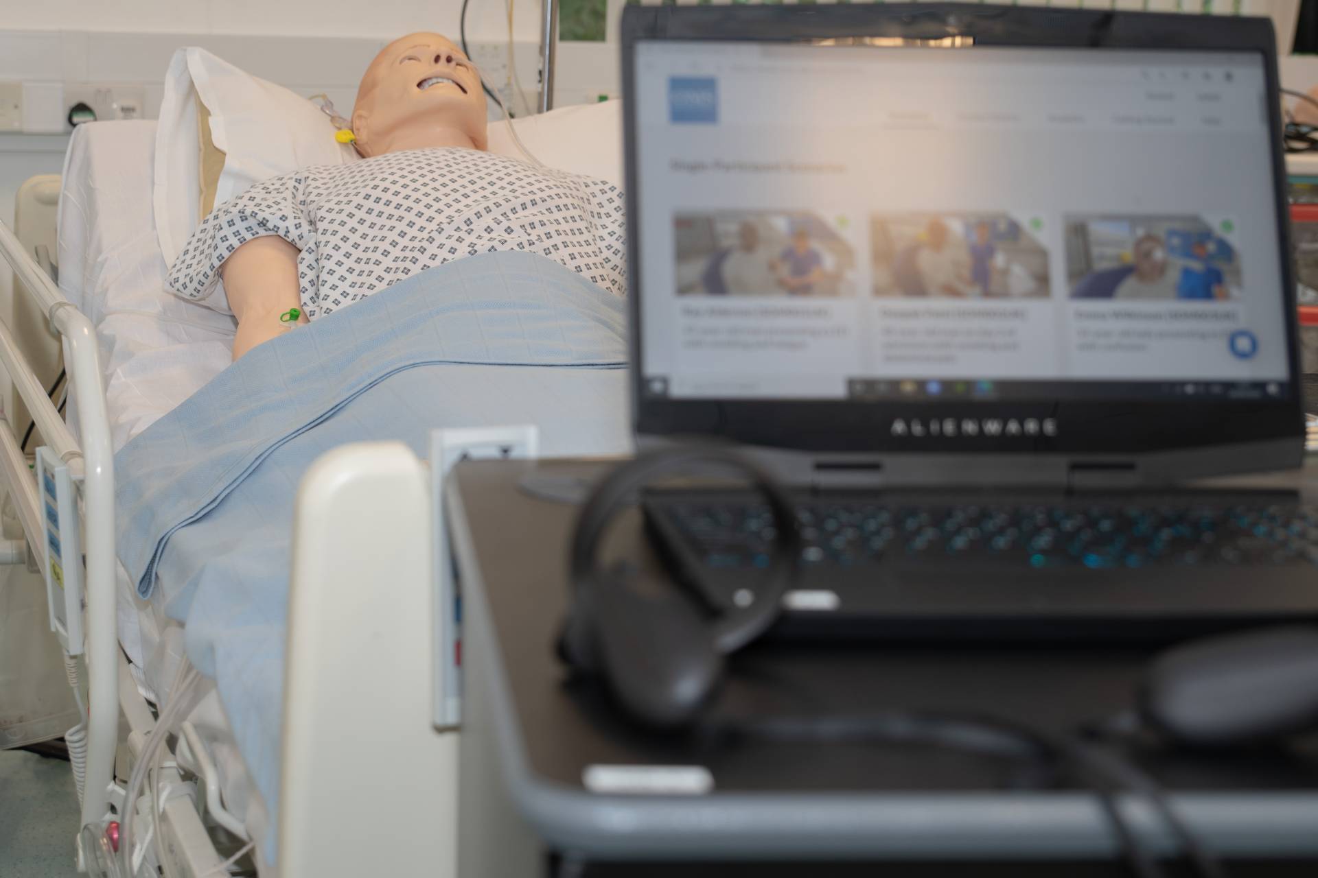 Healthcare Simulation room with test dummy